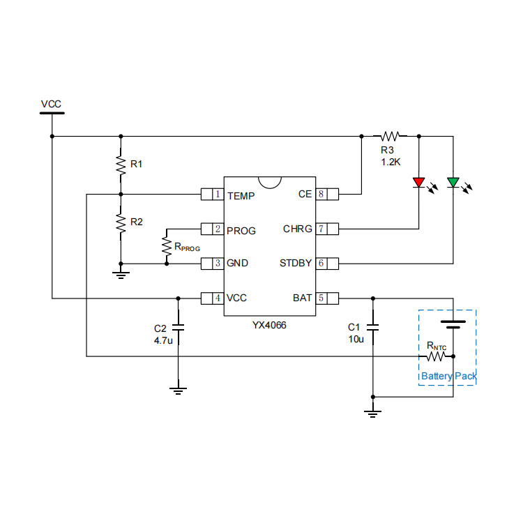 东莞单节锂离子电池充电管理芯片 YX4066  带OVP保护功能 防电池反接 