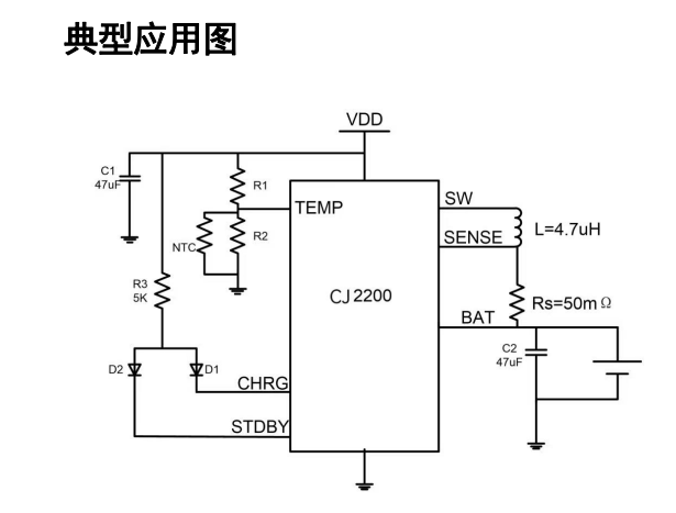 5V/2A的充电芯片有那些？CJ2200东莞同步降压锂电池充电芯片