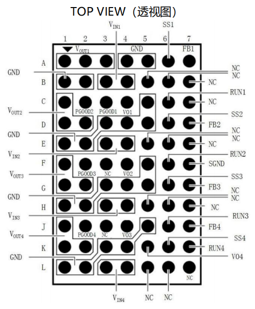 4路DC/DC，每路输出4A，可4路并联16A 东莞超薄型SIP封装电源模块4644