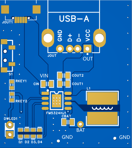 2.0A充电，2.5A放电 锂电池充放电电源管理芯片FM5324HJ1 替代东莞IP5306 SM5308
