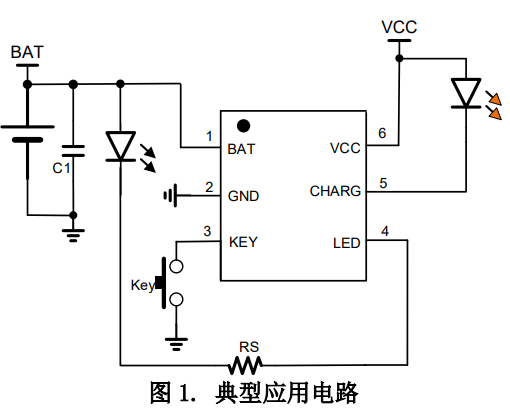 YX8283A带充放电管理的轻触东莞三功能LED驱动芯片
